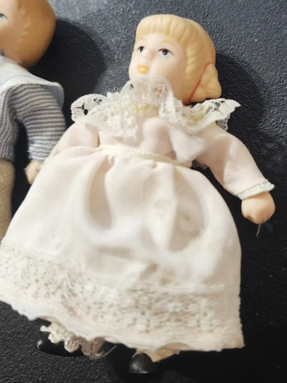 Vintage Porcelain Boy Girl dolls Victorian miniature brother sister couple